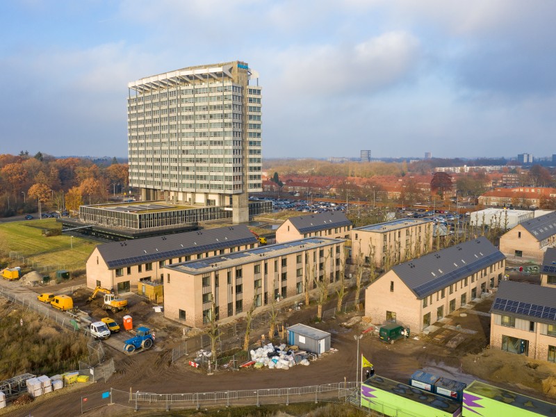 De bouw op Vredeoord in Eindhoven loopt voorspoedig